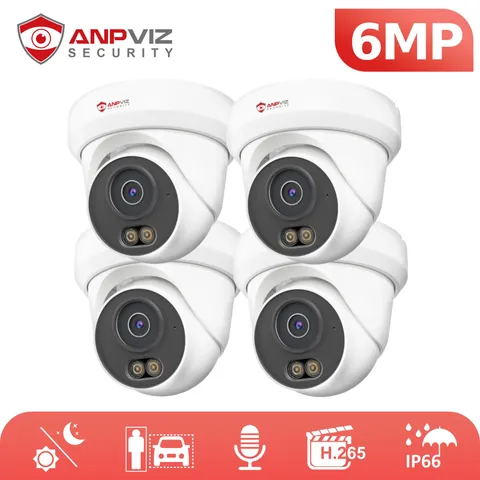Anpviz 6MP PoE IP Security Camera Outdoor Color Night Vision Human Vehicle Detec