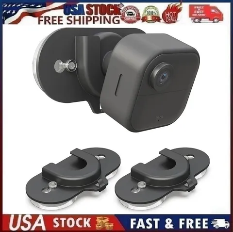 2pk Versatile Blink Camera Mount with Dual Suction Cups No-Drill Installation BK