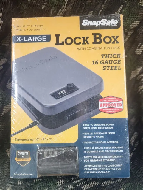 SnapSafe Combination Lock Box - X-Large (10” x 7” x 2”)