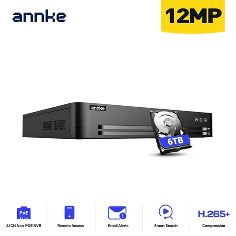 ANNKE 12MP 32CH NON POE Network Video Recorder NVR for Security Camera System 6T