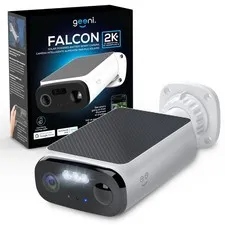 Geeni Falcon Solar Wireless Security Camera 5MP 2K+ Color Night Vision WiFi