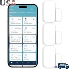 Zigbee Door Window Sensor Home Automation Alert System W/ Voice Control New