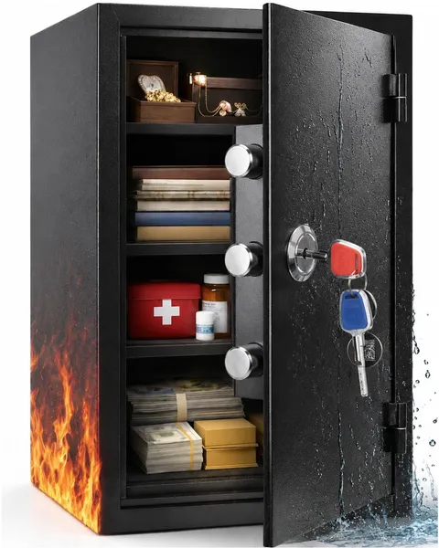 23.69" Fireproof Safe 1800°F Fire Protection