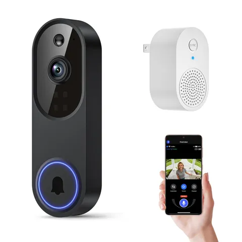 WiFi Ring Doorbell 1080P HD Security Camera Wireless Door Bell Camera With Chime