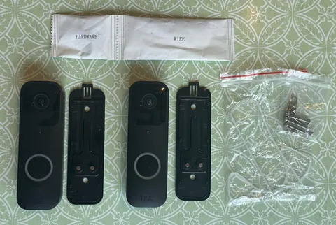 Blink Video Doorbell 1st Gen BDM00200U Wired or Battery Powered Black 2pk