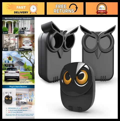 Long Range Driveway Alarm - 1/2 Mile Motion Sensor System with 1 Receiver & 2 Se