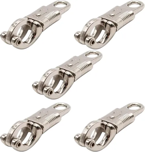 5 Pcs Nickel Plated Quick Release Panic Snap with Fixed-Eye for Get Back Whips R