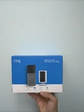 Ring - Battery Doorbell 2K (newest model), Speckled Gray + Indoor Cam Plus - ...