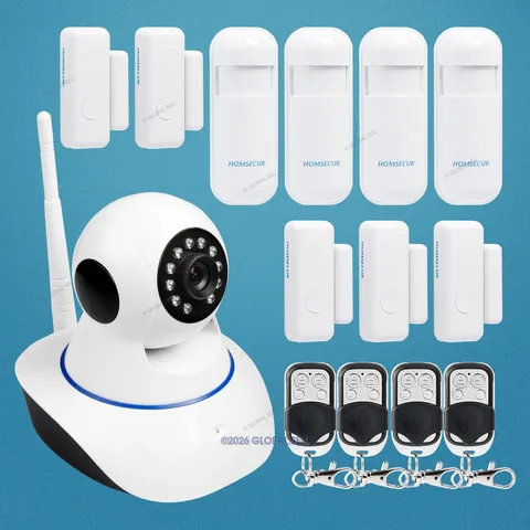 WIFI HD IP Camera Pan & Tilt Control+Motion/Door Sensor For Burglar Alarm