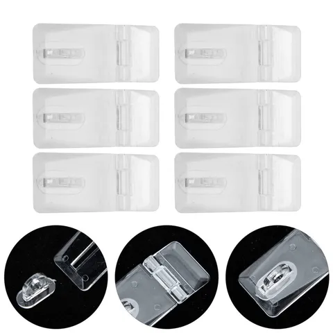 20 Sets Transparent Acrylic Lock Hasp Clear Hinge Hasps for Suitcases Repair