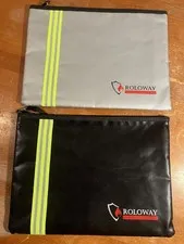 LOT of 2 FireProof Document Zippered Bag Large Money Pouch for Cash A4 Paper