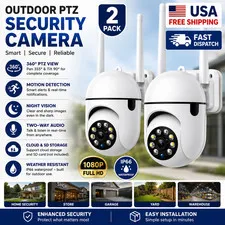 2-Pack Wireless 5G WiFi Security Camera System Smart Outdoor Night Vision 1080P