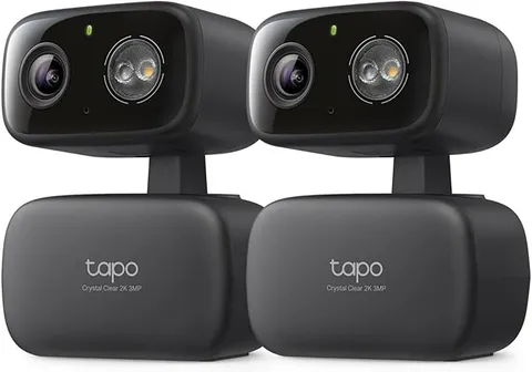 Tapo 2K Pan/Tilt Security Camera Indoor/Outdoor 360° Motion Tracking 2-Pack C217