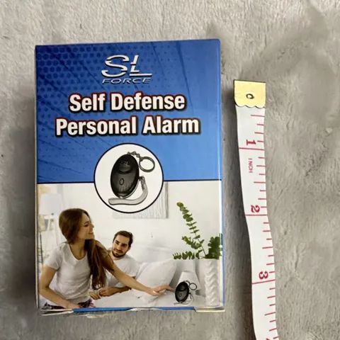 SL Force 130dB Self Defense Personal Alarm Keychain w/ LED Flashlight Black