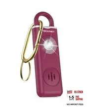 Rechargeable Personal Safety Alarm for Women, 130dB Personal Alarm with Red