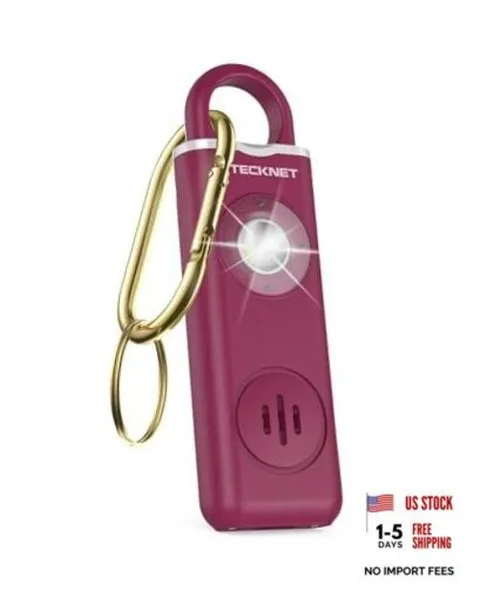Rechargeable Personal Safety Alarm for Women, 130dB Personal Alarm with Red