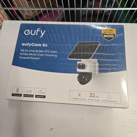 eufy - eufyCam S4 Triple Lens Wireless Solar Security Camera with 360° View, ...