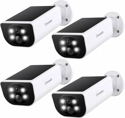 Cinnado S1 Wireless Outdoor Security Cameras 2K Night Vision 4 Pack