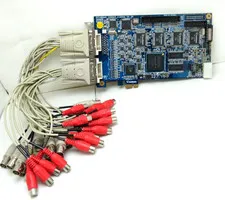 Genuine Geovision GV-1480A V4.30 16Ch PCI-e DVR CCTV 480FPS D1 Capture Card
