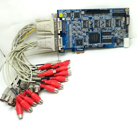 Genuine Geovision GV-1480A V4.30 16Ch PCI-e DVR CCTV 480FPS D1 Capture Card