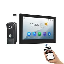 Wifi Wired Video Doorbell System (Wiring Required), 10 Inch High-Definition M...