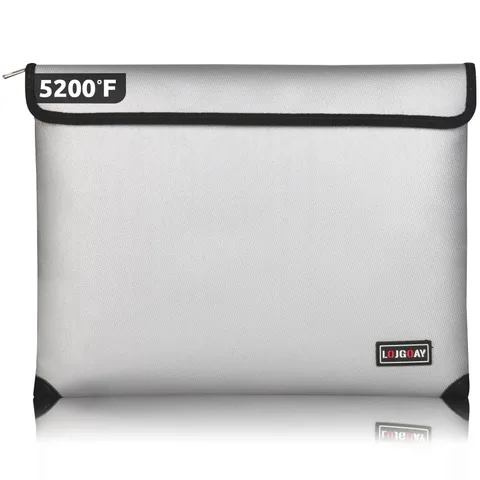 Waterproof Fireproof Document Bag 5200F Insulated 13.9x10.6 Inch Safe Pouch