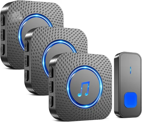 Wireless Doorbell Wireless Home Outdoor Indoor 400m 55 Ringtones 3 Receivers