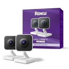 Roku Indoor Camera SE 2 Pack Home Security Cam 1080p HD WiFi 6 Night Vision New