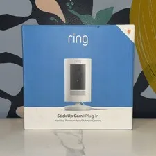 Ring Indoor/Outdoor Stick Up Plug-In HD Security Camera Latest Two-Way Talk 