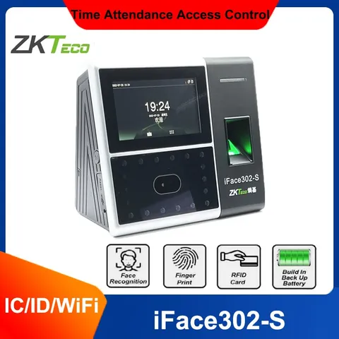 ZKTeco iface302-S WIFI/ID/IC Time Attendance Machine Fingerprint Face Time Clock