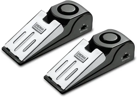 2 Pack Door Stop Alarm 120DB Siren for Home Travel Security Hotel & AirBnB Doors