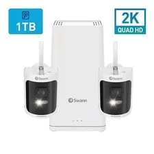 Swann NVK-650KH2 CCTV Kit 8 Channel 1TB NVR 2x Quad HD WiFi Rechargeable Cameras