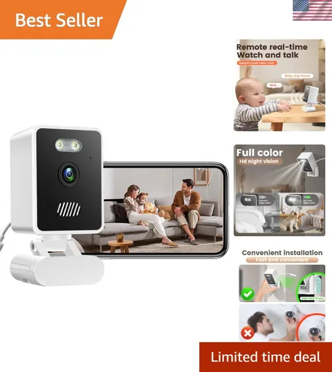Compact 1080P Wireless Indoor Camera for Baby Monitoring with Motion Detection