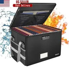 Fireproof Lock Box Portable Safe Water-Resistant Dustproof W/ Combination Lock