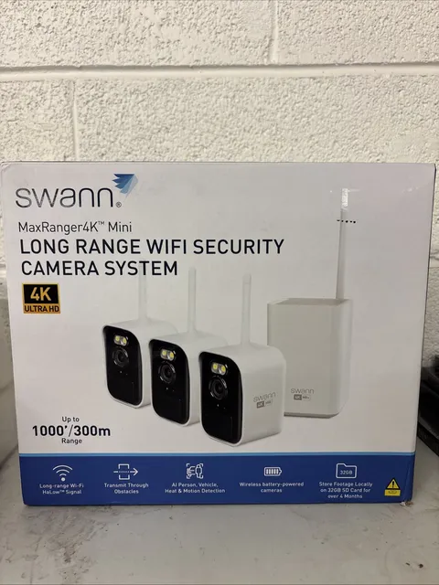 Swann MaxRanger4K 3-Camera Long-Range Wireless Security System