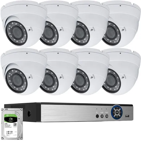 16 Channel DVR 8 pcs 1080p HD Outdoor Home CCTV Security Camera System 2TB HDD