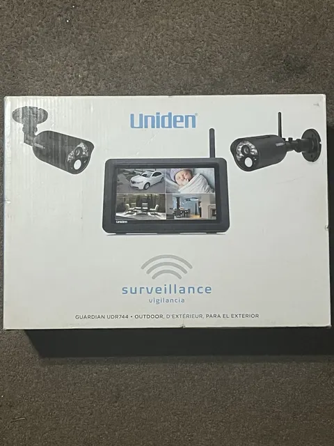 NIB UNIDEN SURVEILLANCE SYSTEM Guardian UDR744 2 Outdoor Cameras Motion Detectio