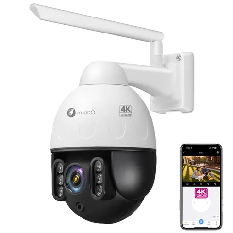 High-end 4K Wireless WiFi 6 PTZ Security Camera for Home & Business, 24/7 AI ...