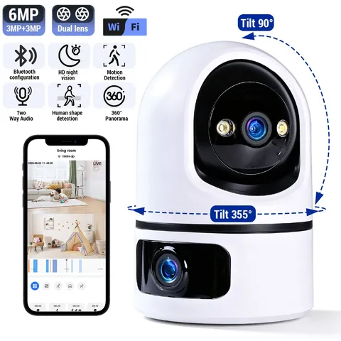 Camaras Con Audio y Video WiFi Inalambricas Para Seguridad De Casas Interior