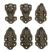 6Pcs Wood Box Toggle Latch Hasps for Toolboxes Metal Hardware for Secure Locking