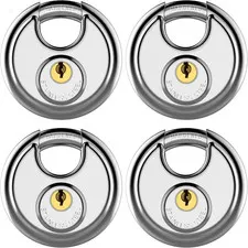 4P Keyed Padlock 3 Keys Steel Outdoor Gate Storage Locker Lock 3/8" | for Gate L