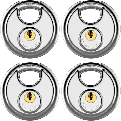 4P Keyed Padlock 3 Keys Steel Outdoor Gate Storage Locker Lock 3/8" | for Gate L