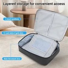 Fireproof Document Box Secure Water Proof For Home Easy To Use