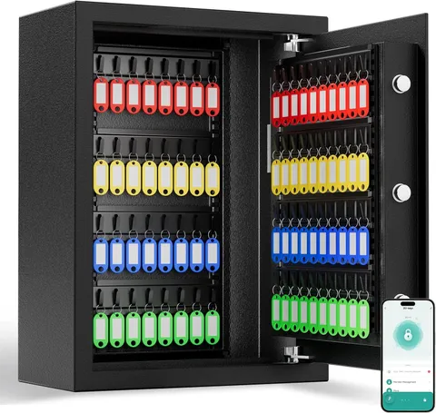 172-Key Wifi Safe Wall Mount with Anti-Theft & LED Light for Offices & Hotels