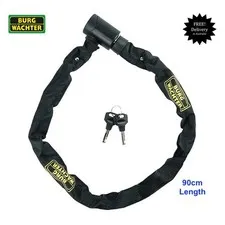 Burg Wachter  6mm x 90cm Hardened Square Link Chain Key Lock