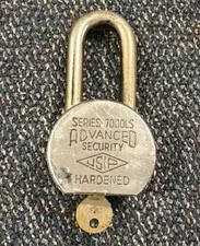 VINTAGE Advanced Security USIP Series 7000LS Hardened Steel Padlock & Key