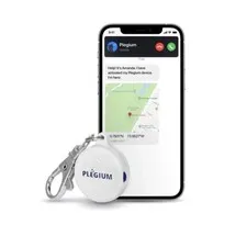 Plegium Smart Emergency Button Alarm Elderly Falls White Silent Alarm Keyring