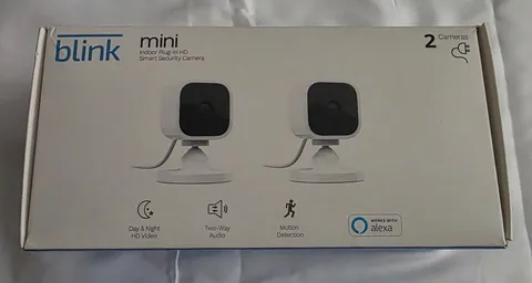 Blink Mini Indoor 1080p HD Smart Security Camera (2-Pack) - White (1st Gen)
