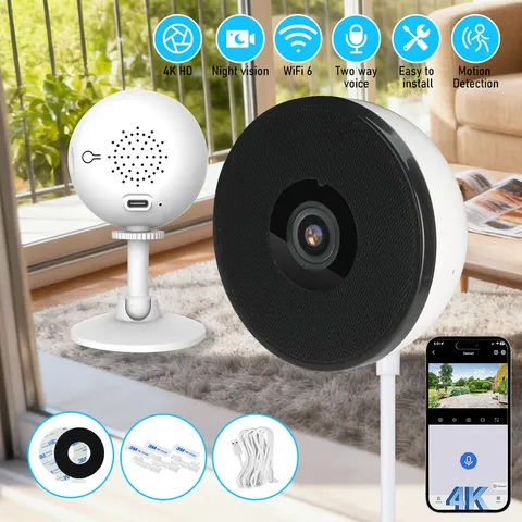 4MP 4K Window Camera, 5.8Ghz WIFI Indoor Cameras for Home Security Night Vision