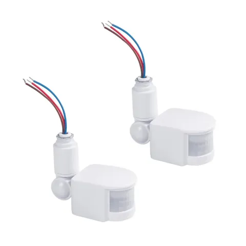 2pcs 180° PIR Motion Sensor Switch infrared wall mount switch 50/60Hz 110-240V